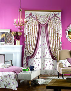粉色甜蜜風格窗簾
